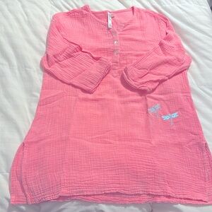 Lulu B - Coral 1/2 Sleeve Tunic Top - Small